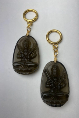 Buda em Quartzo Fumê